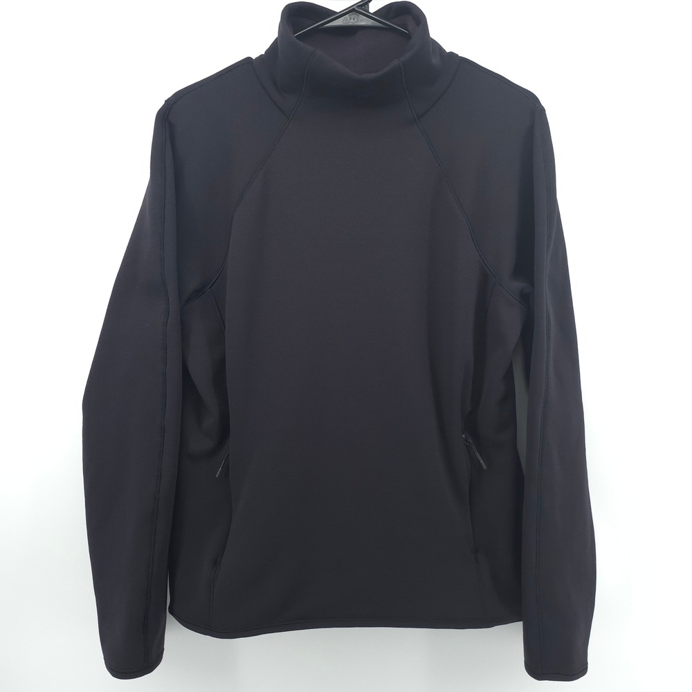 Athleta Women Pullover Mock Neck M‎ Black Activewear Top 483045-02